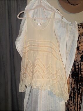 Free People Viola and Lace Trapeze Slip